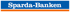 Sparda-Banken Logo mit blauem Hintergrund und orangefarbenem Streifen darunter.