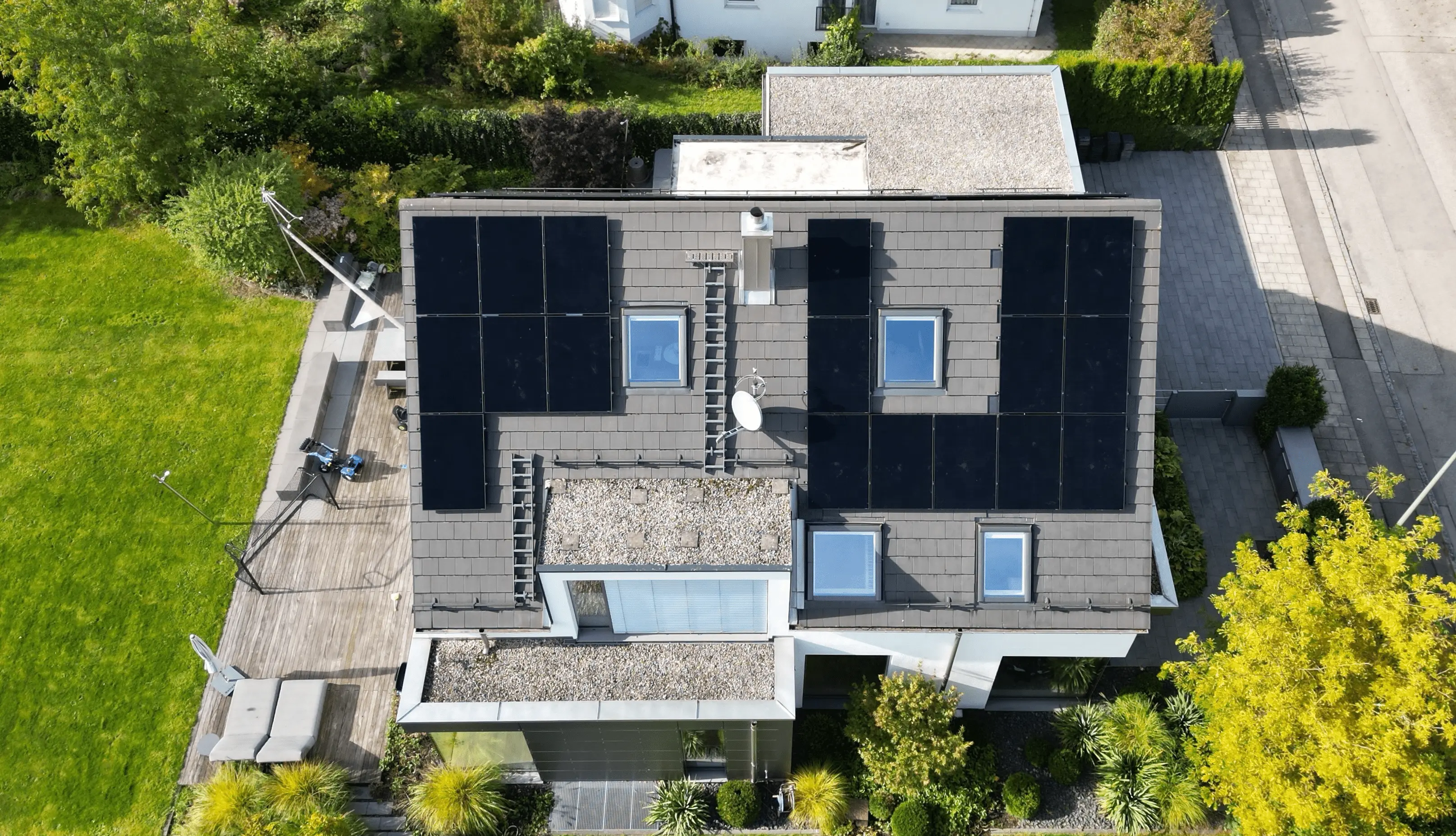 Solaranlage auf Einfamilienhaus