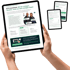 Hände halten ein Tablet mit einer ETF-Investment-Checkliste und dem Titel „Mit der richtigen Struktur, nicht nur dem Depot“.