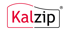 Kalzip-Logo auf dunklem Hintergrund; "Kal" rot, "zip" schwarz, umrandet von einer roten und schwarzen Linie, die eine Form bildet.