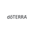 dōTERRA Logo: schwarzer Text auf dunkelgrünem Hintergrund.