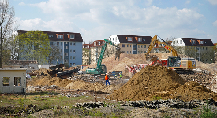 Abbruch, Recycling und Erdbau Fabrikgelände Goltzstraße Berlin durch ABBAU WIWA WAGNER GmbH
