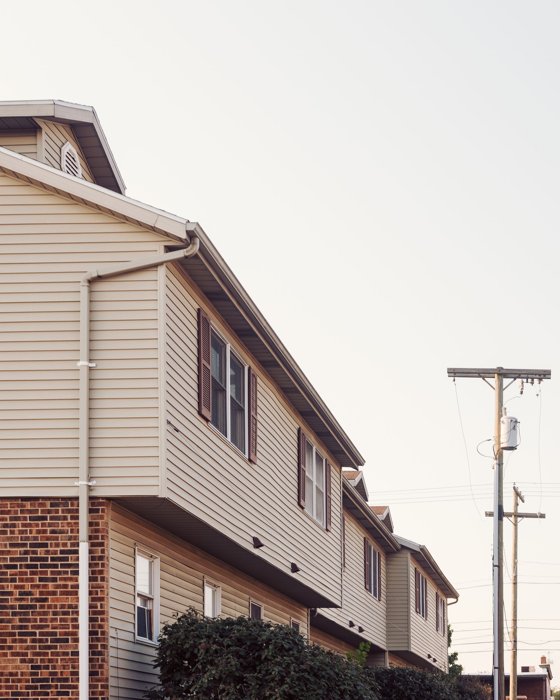 Single-family homes on a quiet residential street in Columbia, Maryland