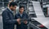 Production and quality specialists assessing a continuous film line