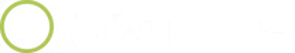 Logo mit einem grünen Kreis, der einen weißen Buchstaben "M" enthält, gefolgt vom weißen Text "MATHIAS".