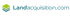 Logo von Landacquisition.com mit drei übereinanderliegenden, schichtartigen Formen in Grün- und Blautönen.