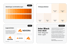 Brand-Styleguide von Nexora mit Farbabstufungen in Orange, Logo-Varianten und der Hausschrift Inter in verschiedenen Stärken.