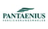 Pantaenius Versicherungsmakler Logo mit geschwungenem Symbol in Dunkelgrün auf schwarzem Hintergrund.