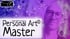 Mann mit Brille vor violetter Kunst, Text: "motivation-art.de Personal Art® Master"