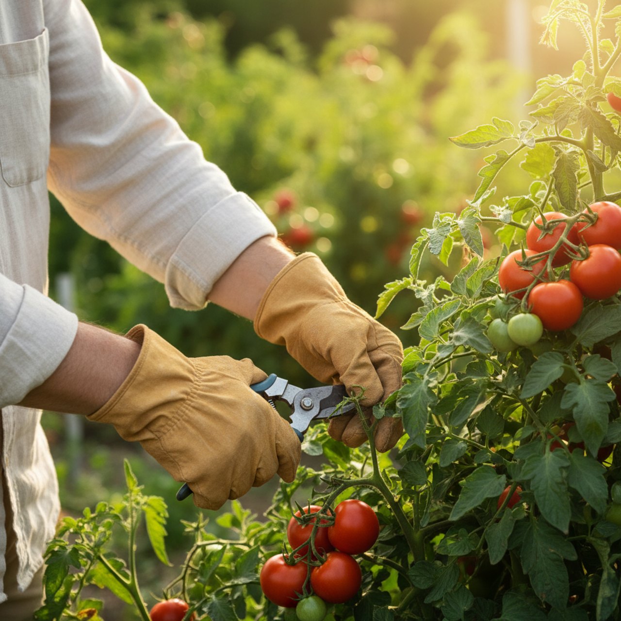 Tomaten ausgeizen