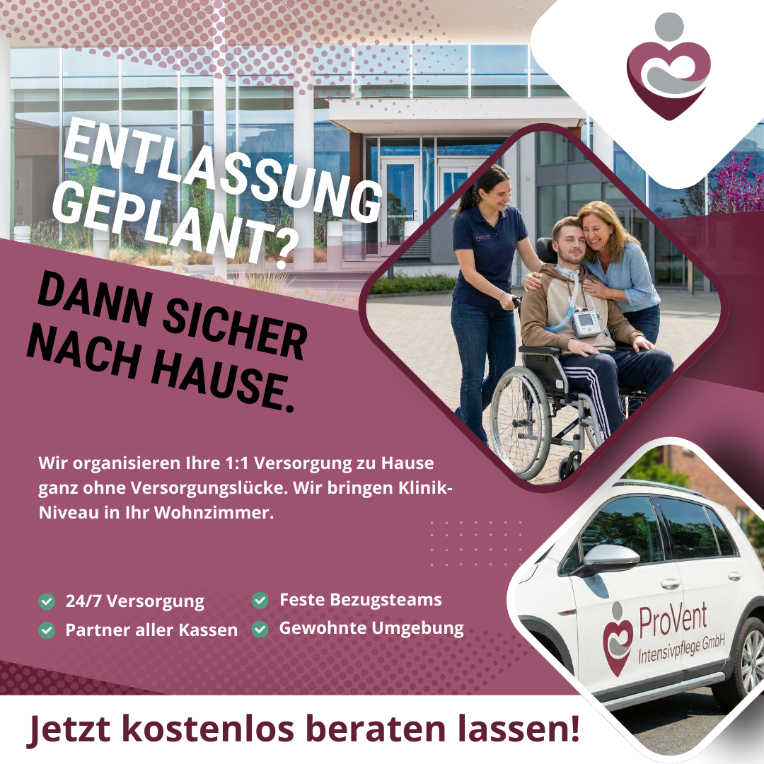 ProVent-Bildanzeige: Entlassung geplant? Dann sicher nach Hause.