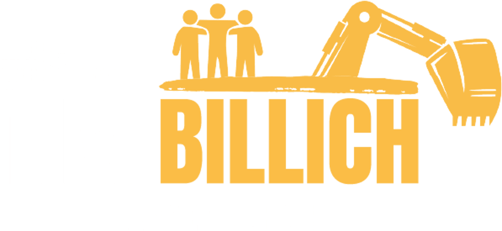 Der Text "TIMBILLICH" in Weiß und Gold auf dunkelgrünem Hintergrund.