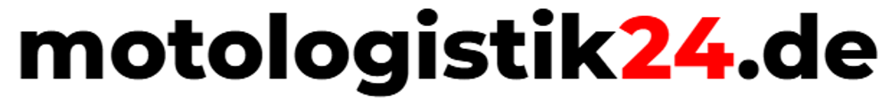 Das Logo "Motologistik24" mit "24" in Rot.