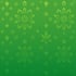 Grüner Hintergrund mit hellgrünen Blumen-, Stern- und Kreis-Mustern.