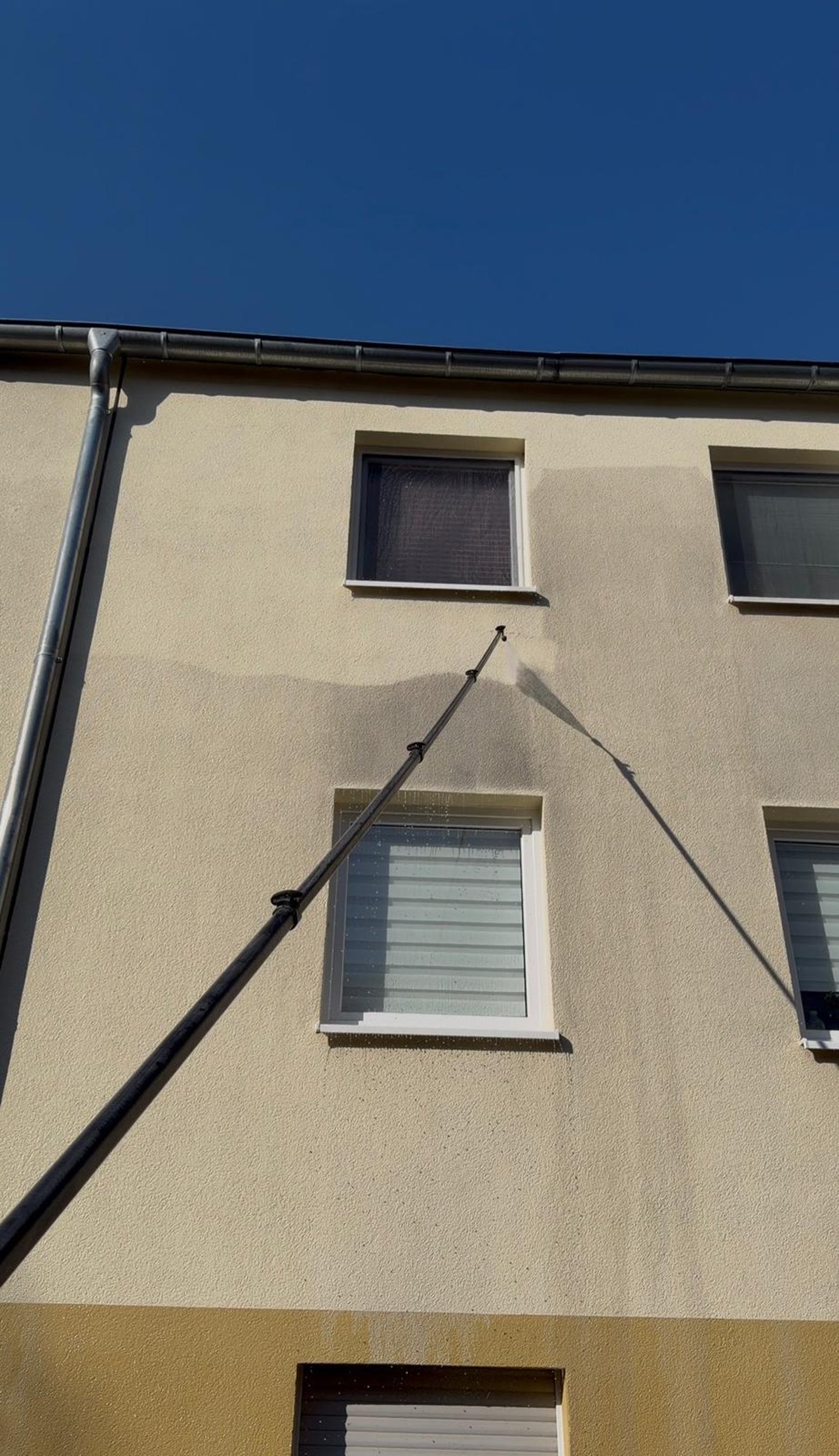 Reinigung mit Teleskoplanze