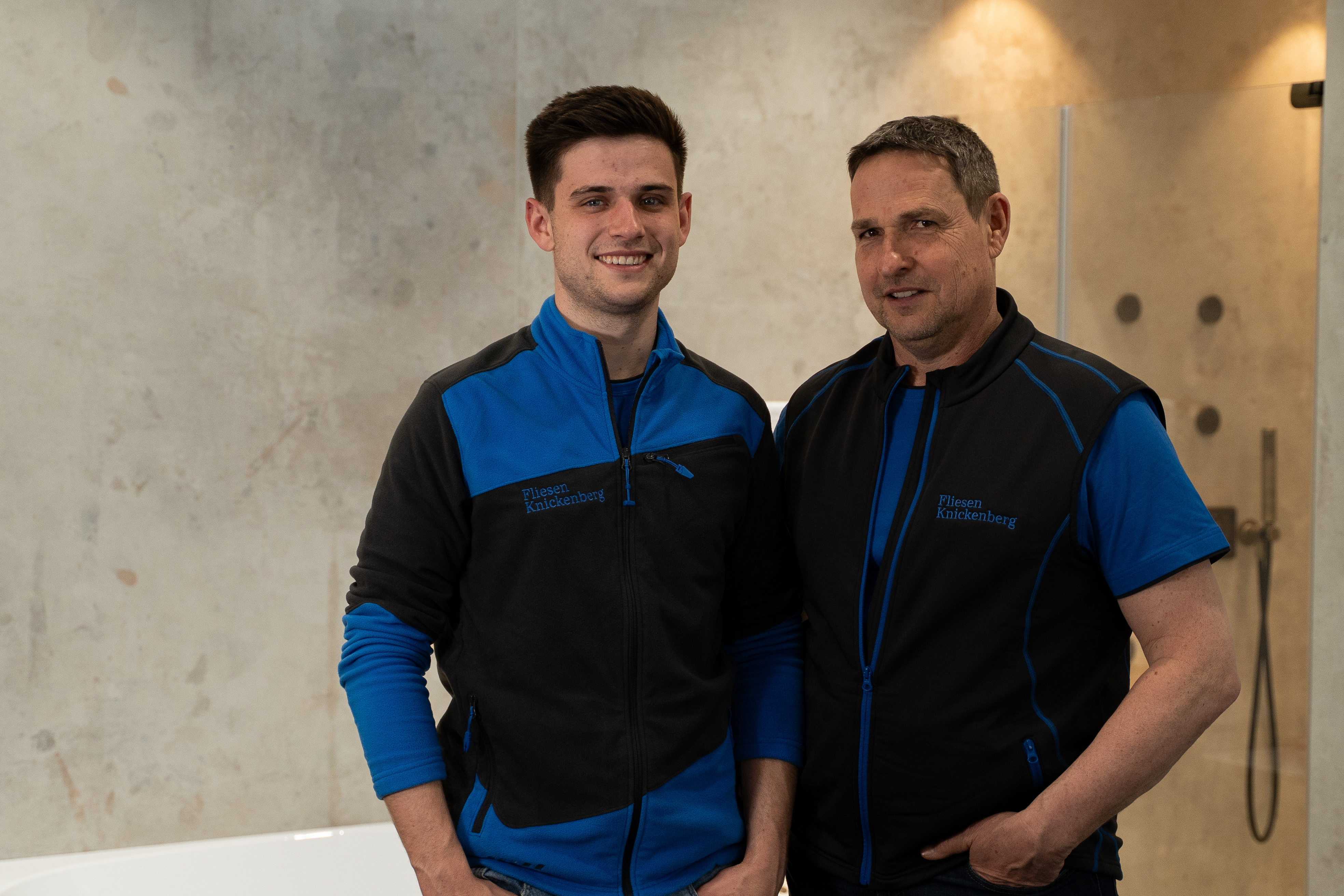 Bastian und Gerhard Knickenberg, Geschäftsführung von Fliesen Knickenberg
