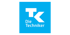 Blaues Quadrat mit weißem TK-Logo und dem Text "Die Techniker".