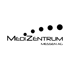 Schwarzes Logo "MediZentrum MESSEN AG" mit fünf aufsteigenden Punkten von links nach rechts.