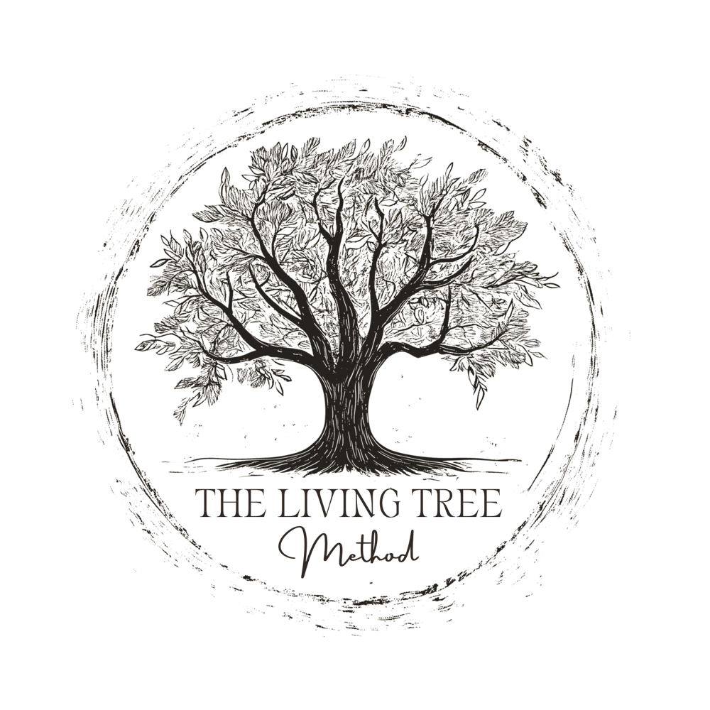 Signet der Living Tree Method: gezeichneter Baum im Kreis