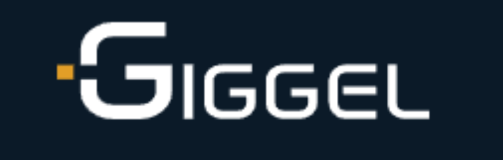 Das GIGGEL-Logo in weißer Schrift auf dunkelblauem Hintergrund.
