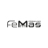 FeMas Premium Logo mit schwarzer Schrift auf weißem Hintergrund