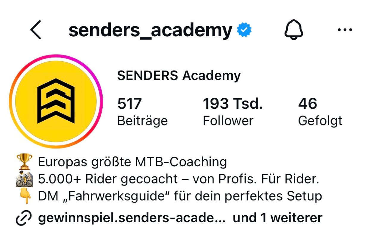 SENDERS Academy auf Instagram