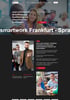 Website-Screenshot mit Smart Work Frankfurt-Logo, Überschrift und Bildern von Menschen in Lernumgebungen.