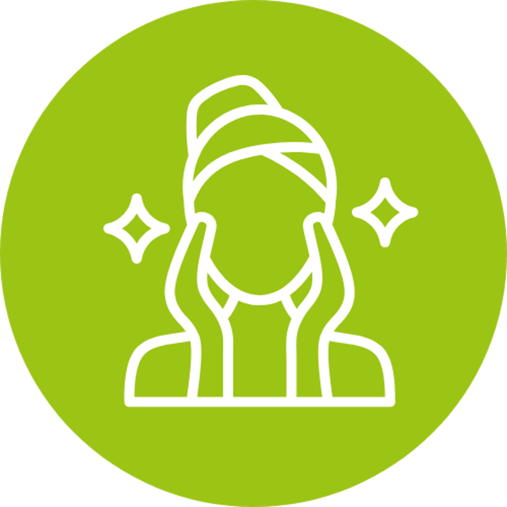 Symbol Gesichtspflege