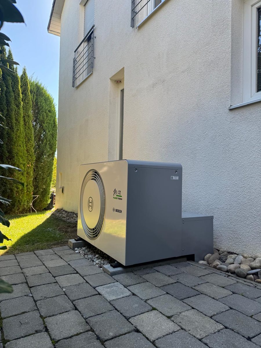 Luftwärmepumpe am Einfamilienhaus