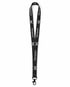 Schwarzes Lanyard mit weißem "Alevisports"-Schriftzug und gekreuzten Säbeln.