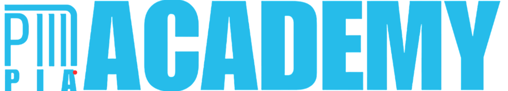 Logo in Türkis mit der Aufschrift „P Academy“, wobei „P“ wie Säulen einer griechischen Tempelfassade aussieht.