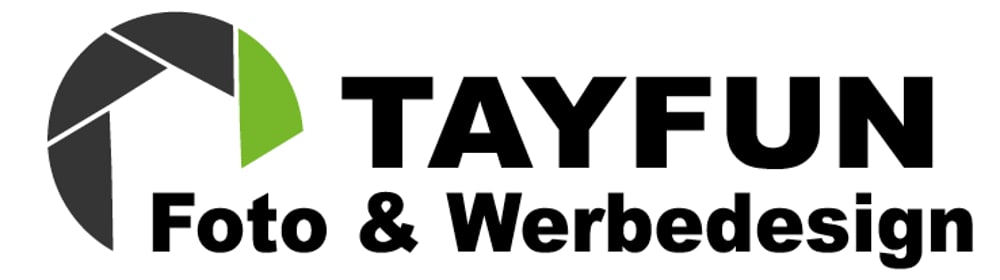 Tayfun Foto & Werbedesign Logo mit Blenden-Symbol