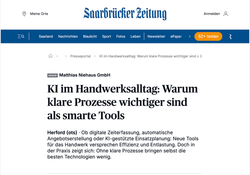 KI im Handwerksalltag: Warum klare Prozesse wichtiger sind als smarte Tools