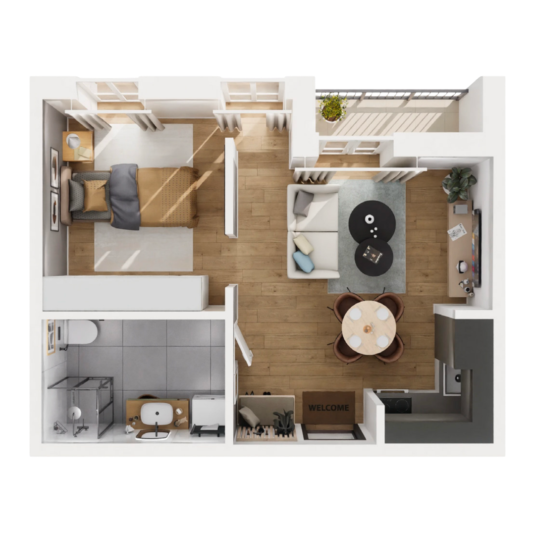 Grundriss Wohnung 18