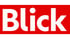 Roter Balken mit weißem Text "Blick" in Großbuchstaben.