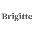 Brigitte-Logo in dunkelgrauer Schrift auf dunkelgrünem Hintergrund.