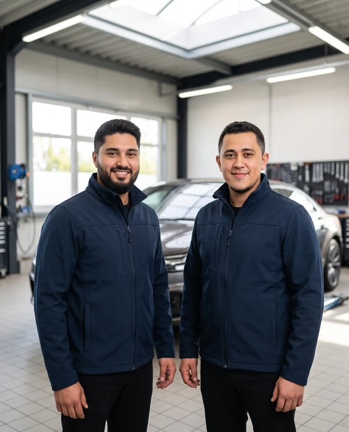 Sobeir Esmaty und Jawid Rahimi, die Gründer des E&R KFZ Ingenieurbüros