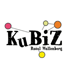 Logo KuBiZ Raoul Wallenberg mit verbundenen Kreisen in Pink, Gelb und Orange.