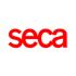 Rotes "seca" Logo auf weißem Hintergrund.