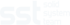 Weißes SST Logo mit dem Schriftzug solid system team auf schwarzem Hintergrund.
