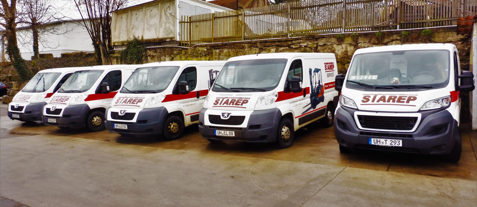 Staplerflotte der STAREP am Standort Mühlhausen