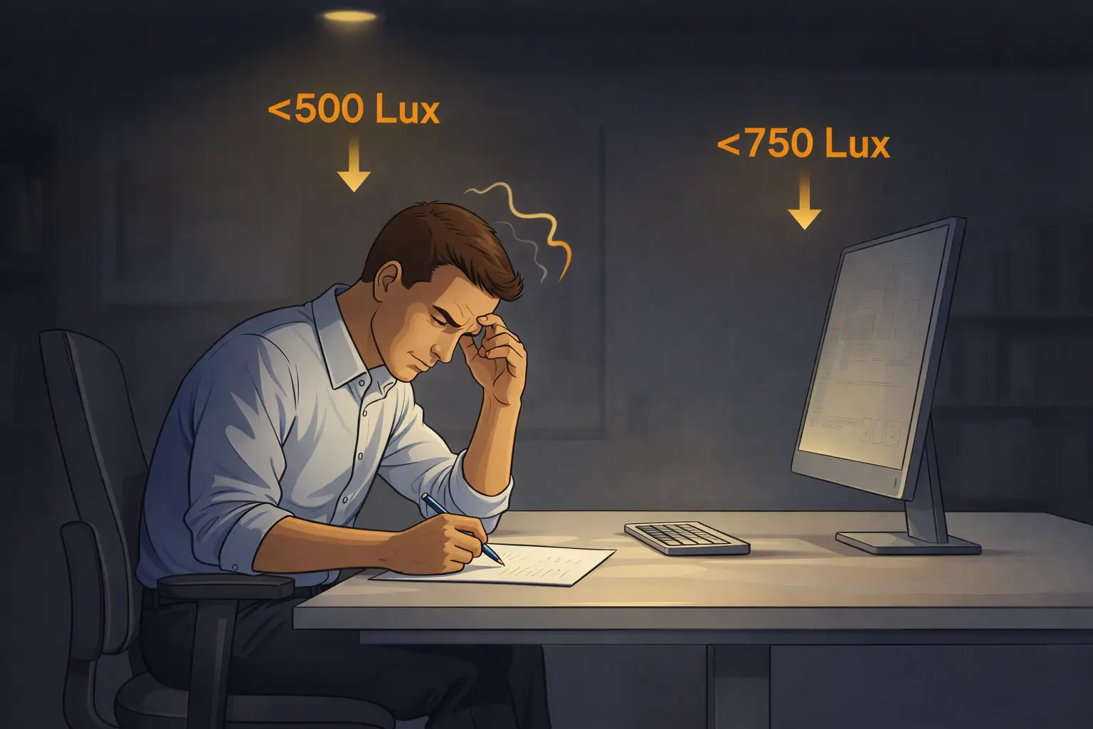 Zu geringe Beleuchtungsstärke