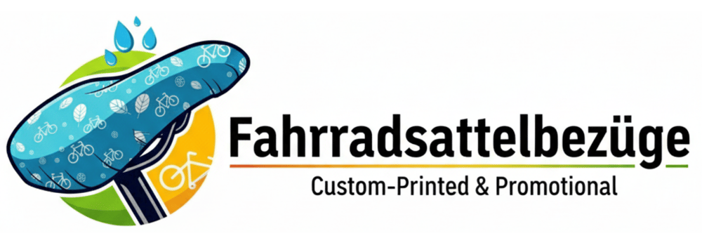 Fahrradsattelbezug bedruckt mit Firmenlogo als Werbeartikel