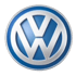 Volkswagen logo: Silver "VW" letters within a blue circle.