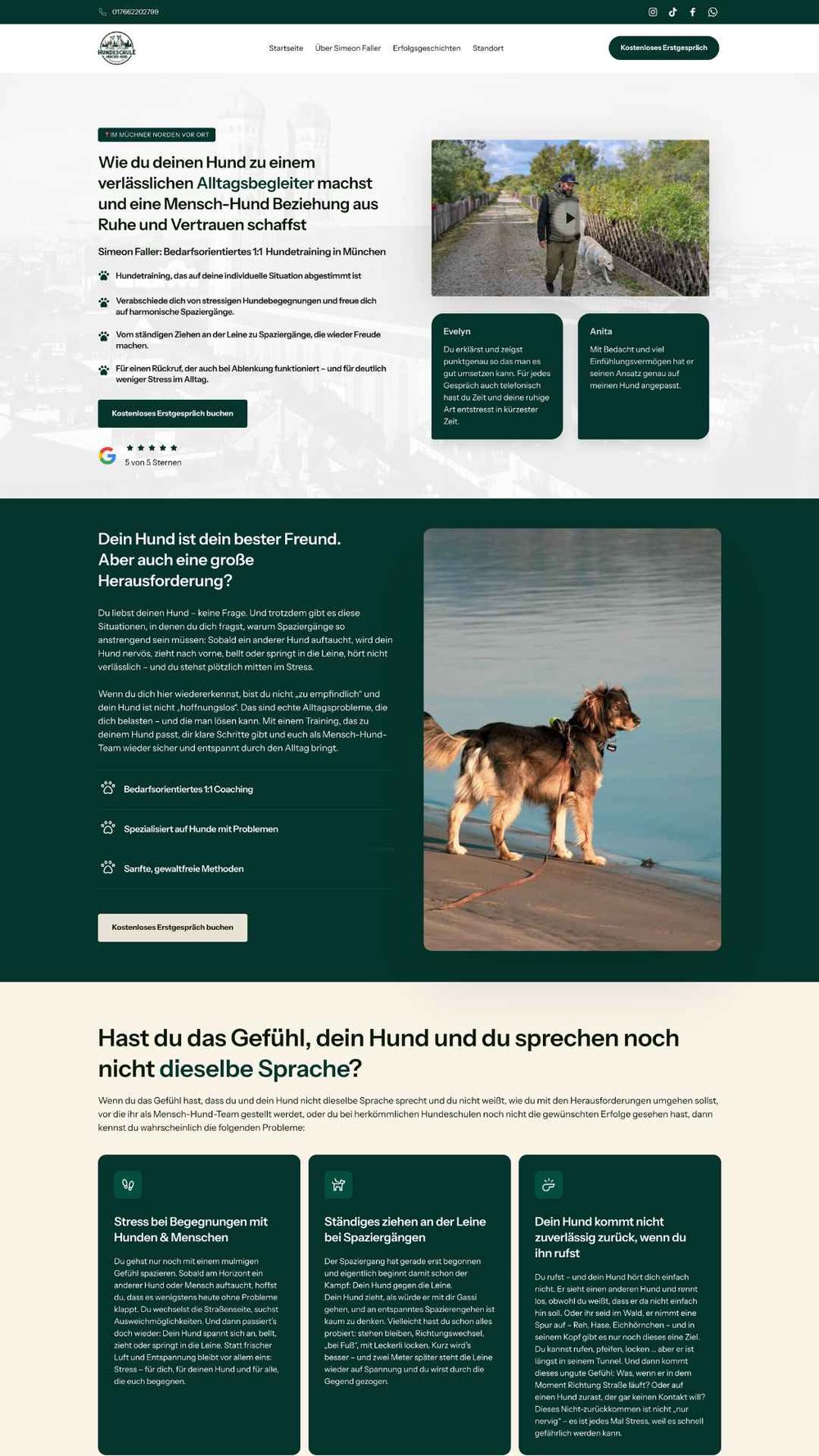 Webdesign-Projekt: Website für eine Hundeschule