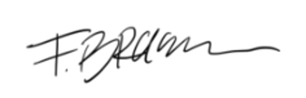 Unterschrift "F. Braun" in schwarzer Handschrift.