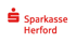 Rotes Logo der Sparkasse Herford mit dem typischen S-Symbol auf weißem Hintergrund.