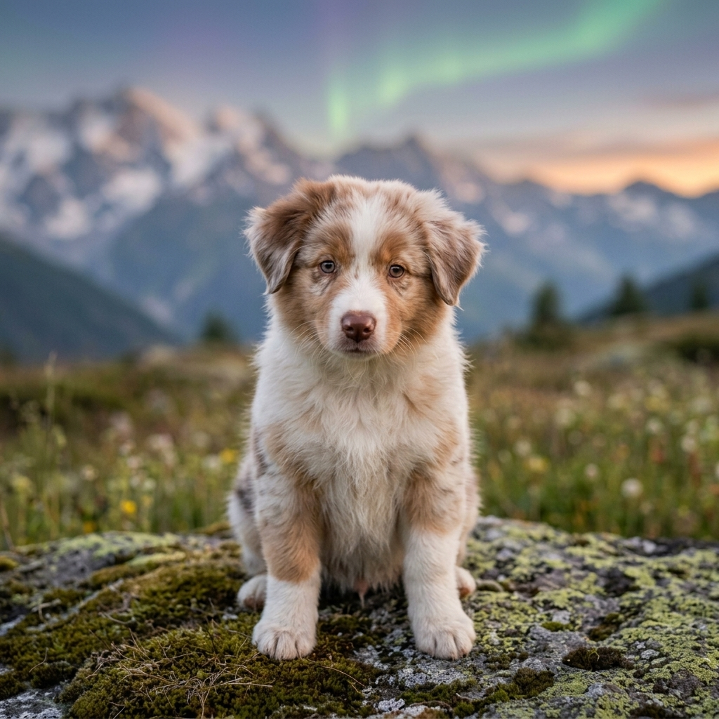 Welpe 2, Hündin, Red Merle