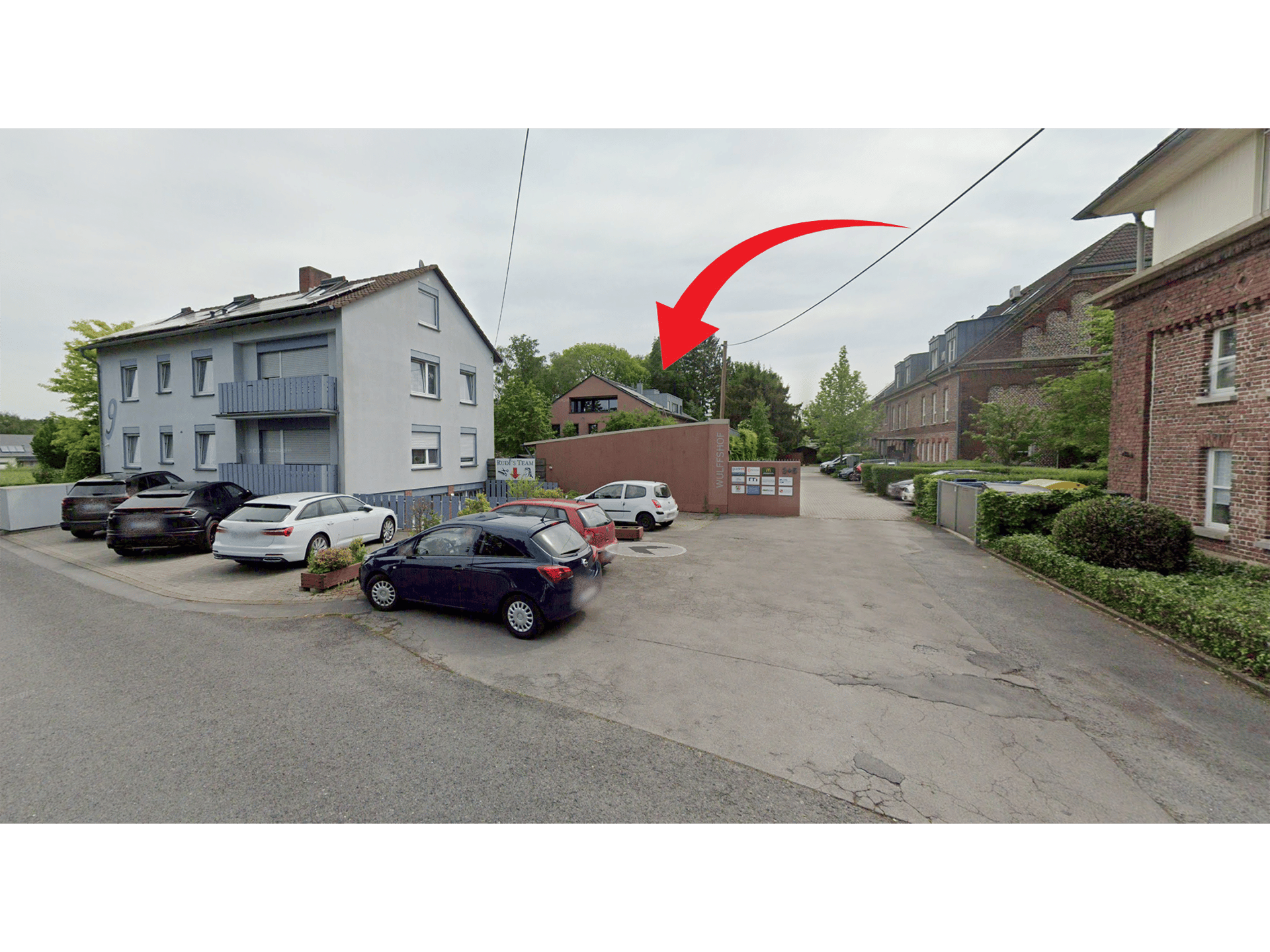 Zufahrt zur Kanzlei Wieg am Wandweg in Dortmund