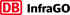 Logo von DB InfraGO mit rotem DB-Symbol und schwarzem InfraGO-Text.